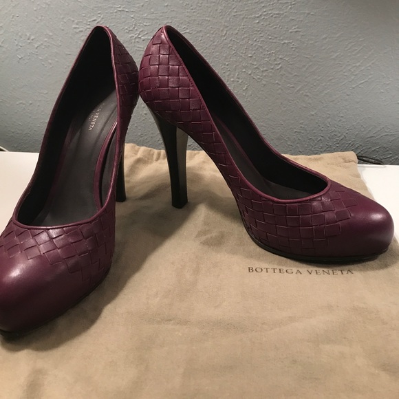 Elegant Bottega Veneta Burgundy Leather Pumps. EUR39 - Picture 6 of 11